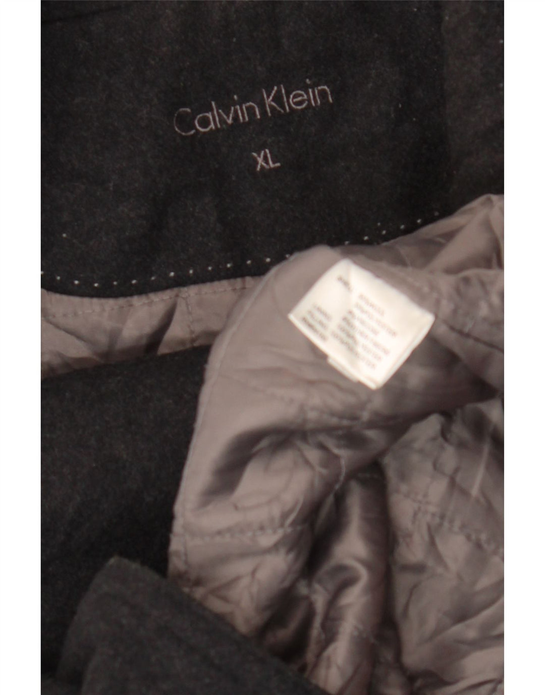 Płaszcz męski Calvin Klein Pea UK 42 XL, czarna wełna