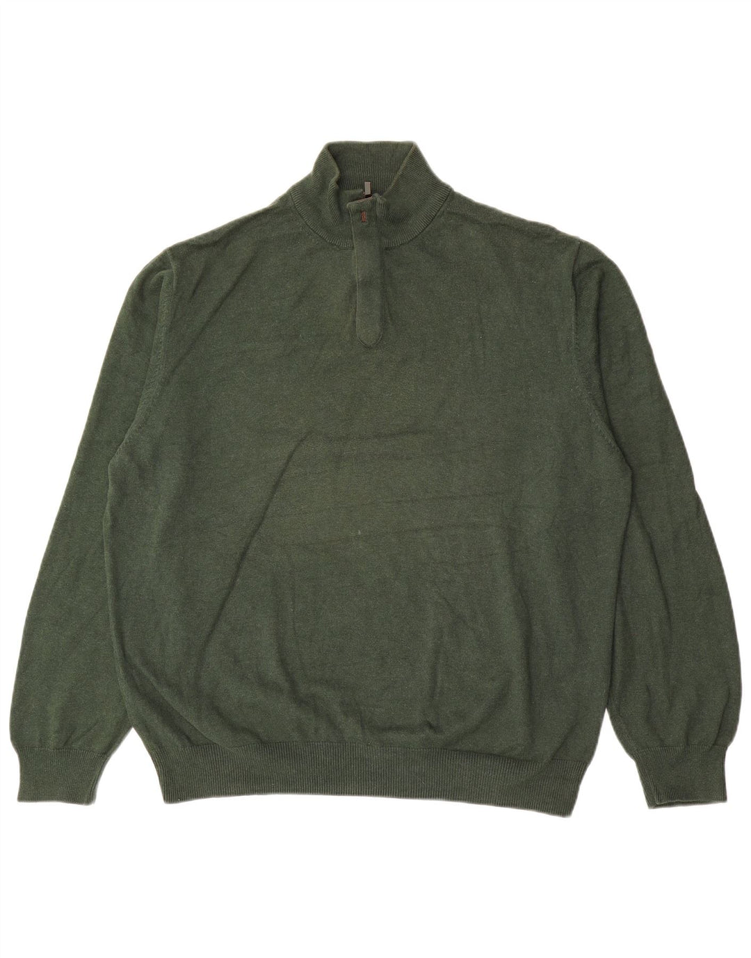 Męski sweter zapinany na zamek Massimo Dutti 2XL, zielony, bawełniany