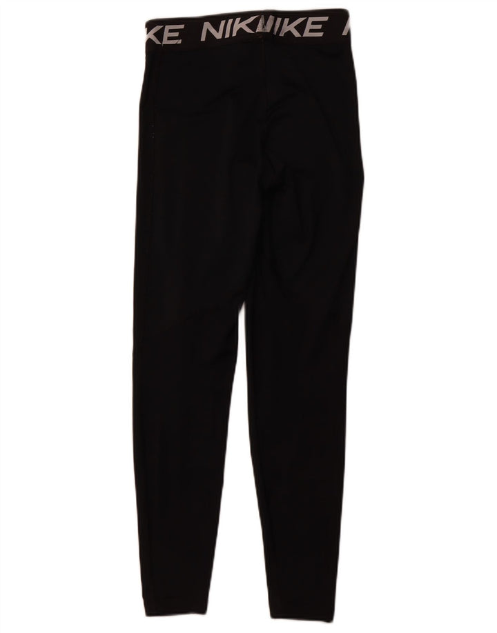 Damskie legginsy NIKE Dri Fit Graphic UK 8, małe, czarne, poliestrowe