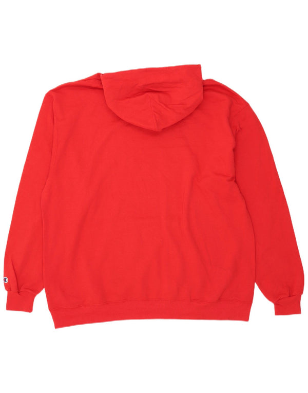 Męski sweter z kapturem Champion Graphic 3XL, czerwony, bawełniany