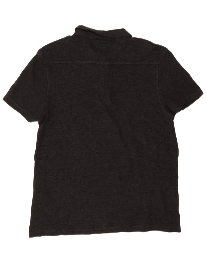 Męska koszulka polo All Saints, duża, czarna, bawełniana
