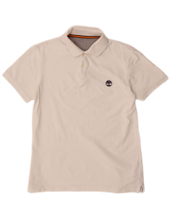 Męska koszulka polo Timberland Slim Fit, mała, biała, bawełniana