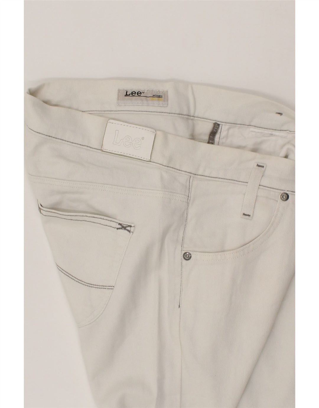LEE Womens Skinny Jeans W32 L32 Off White Vintage Lee and Second-Hand Lee from Messina Hembry 