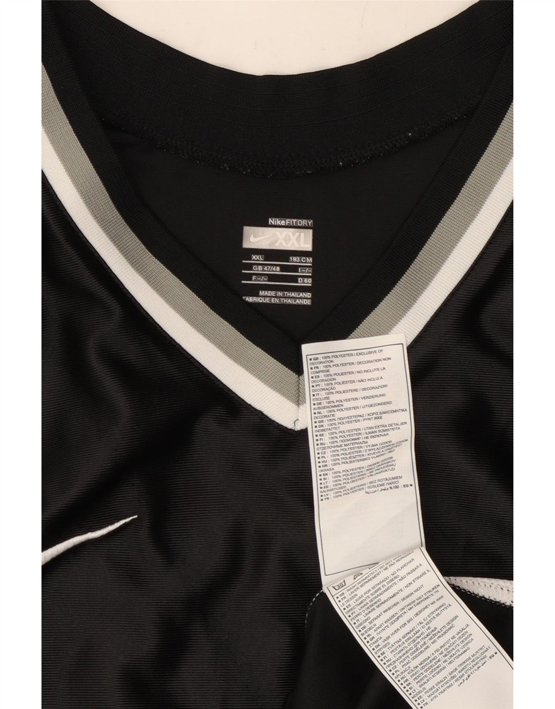 Koszulka męska z kamizelką Nike UK 47/48 2XL Czarny poliester z blokami kolorów