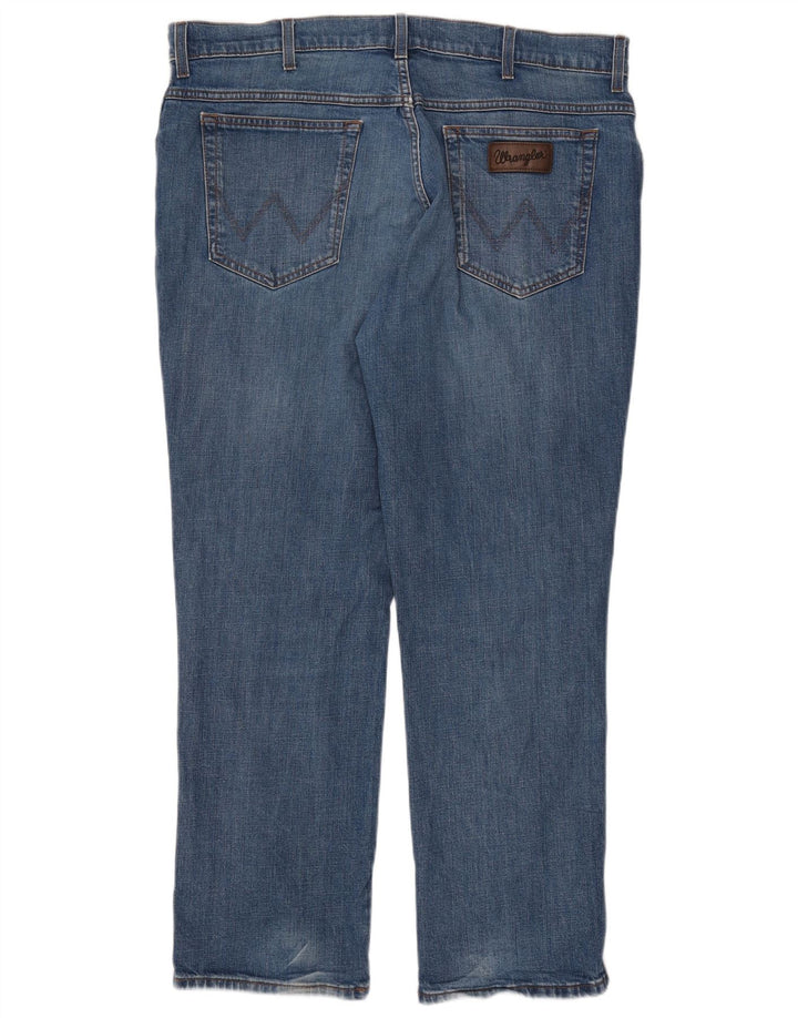 Wrangler Męskie jeansy slim W40 L30 Niebieskie bawełniane