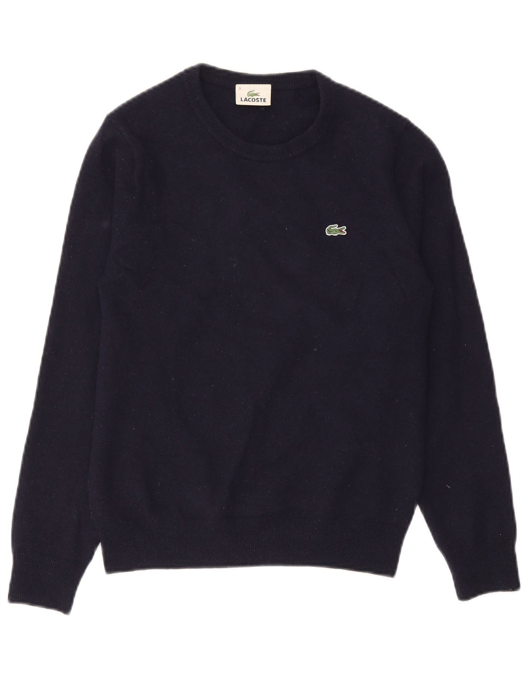 Lacoste Męski sweter z okrągłym dekoltem, rozmiar 3, mały, granatowy, nowa wełna