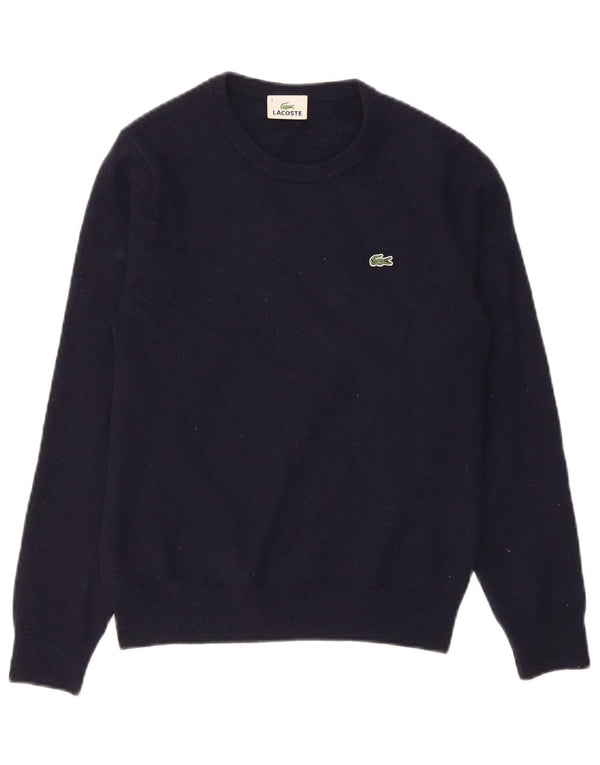 Lacoste Męski sweter z okrągłym dekoltem, rozmiar 3, mały, granatowy, nowa wełna