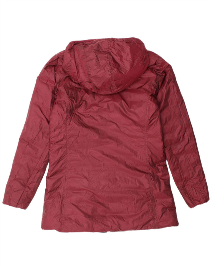 VINTAGE Womens Hooded Reversible Padded Jacket UK 12 Medium  Black