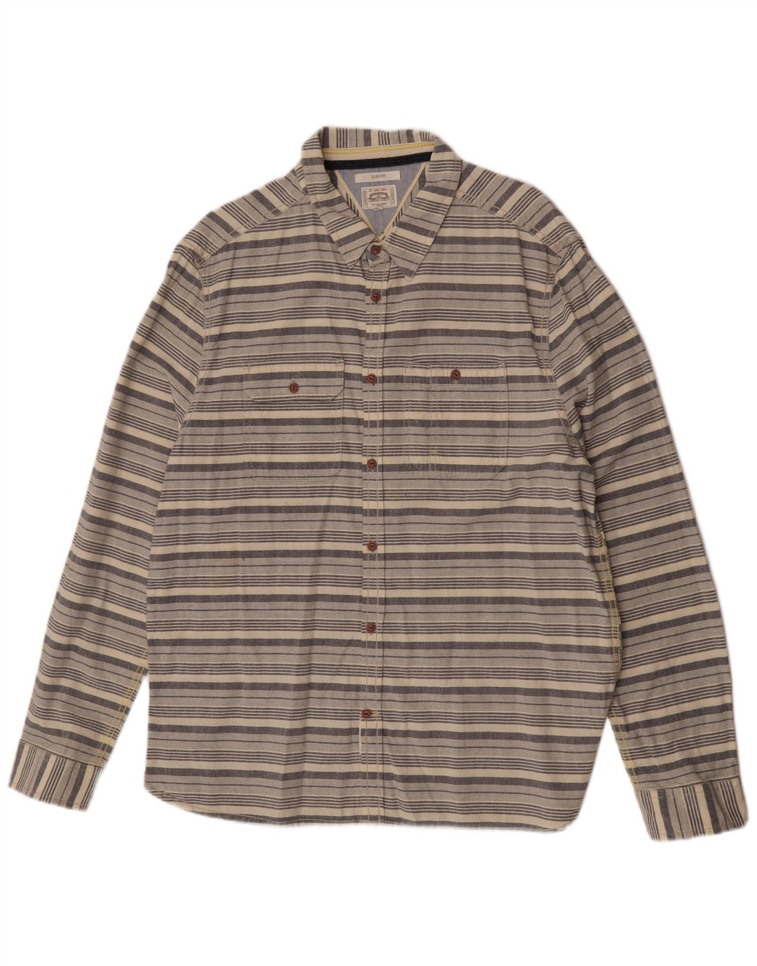 Koszula męska Slim Fit White Stuff 2XL, bawełniana w beżowe paski