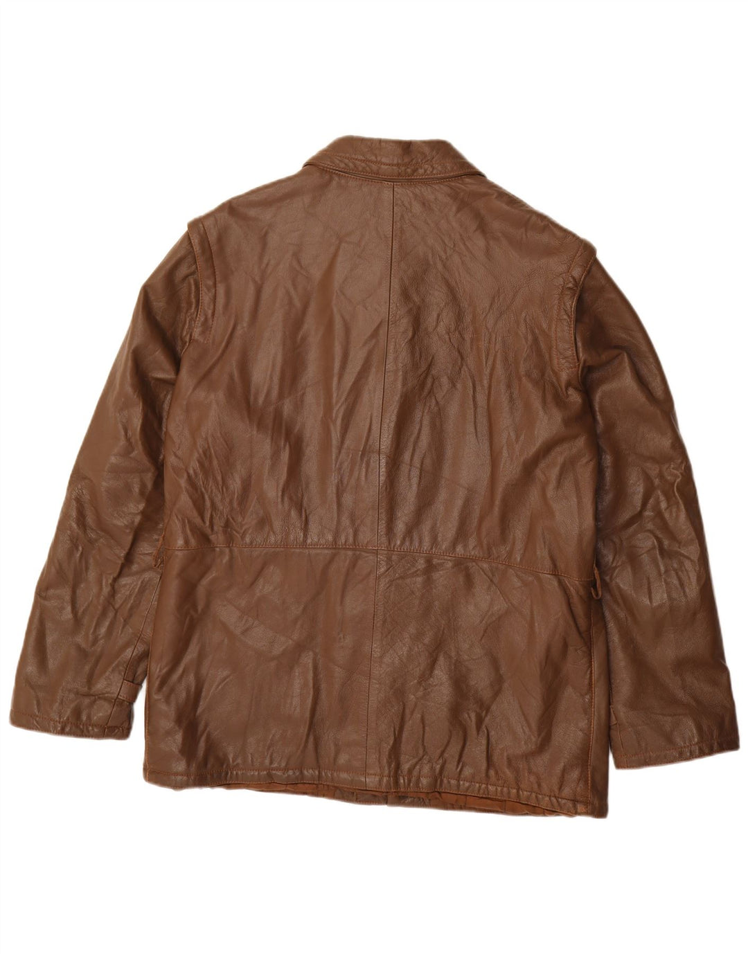 Męska kurtka skórzana VINTAGE IT 52 XL brązowa