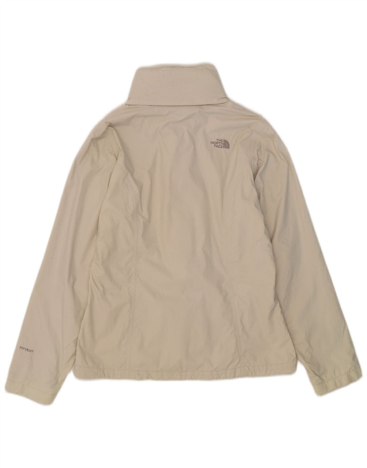 Damska kurtka przeciwdeszczowa z kapturem The North Face UK 14, średni biały nylon