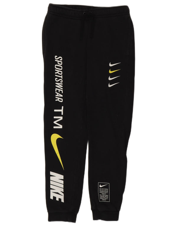 Damskie spodnie dresowe NIKE Swoosh Graphic Joggers UK 6 XS Czarne