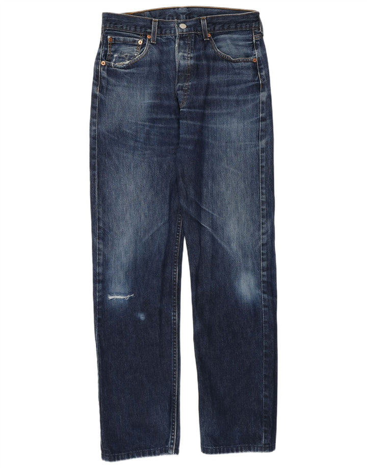 Męskie jeansy Levi's 501 w trudnej sytuacji W33 L34 granatowe