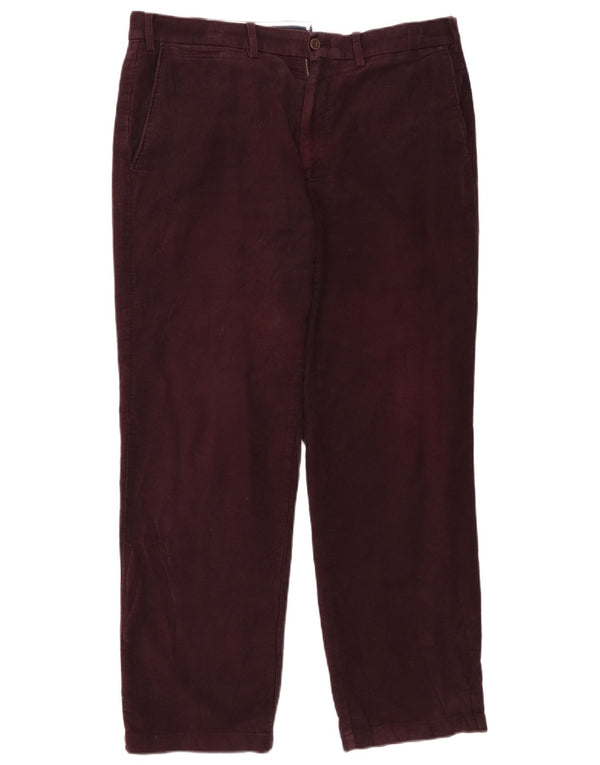 Męskie spodnie Chino Cargo Regular Marks & Spencer W36 L29 Burgundowa bawełna