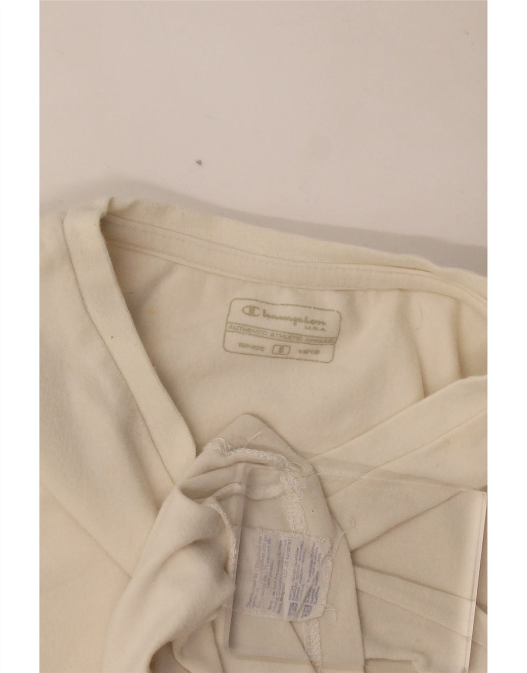 CHAMPION Womens T-Shirt Top UK 10 Small White Cotton
