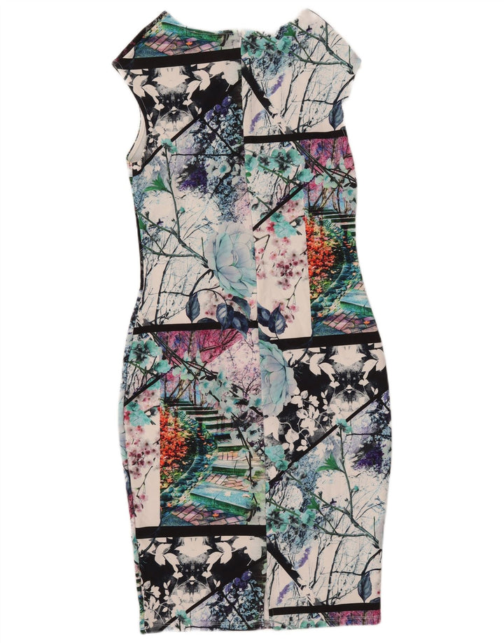 Damska graficzna obcisła sukienka Lipsy UK 10, mała, wielokolorowy poliester