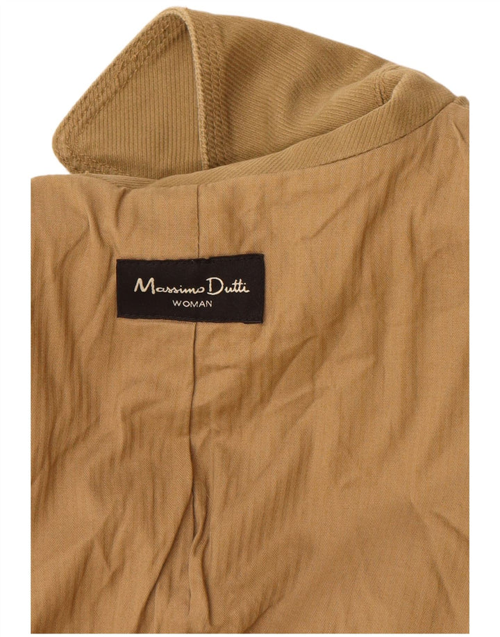 Płaszcz damski Massimo Dutti, brytyjski 14, średni beż, bawełna