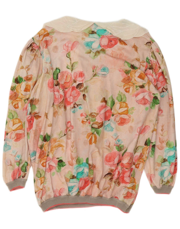 Damska bluzka oversize w stylu vintage IT 48 XL, wielobarwna, kwiecista bawełna