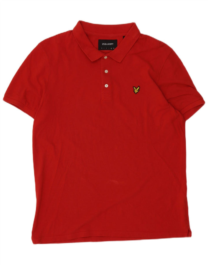 Męska koszulka polo Lyle & Scott XL, czerwona, bawełniana