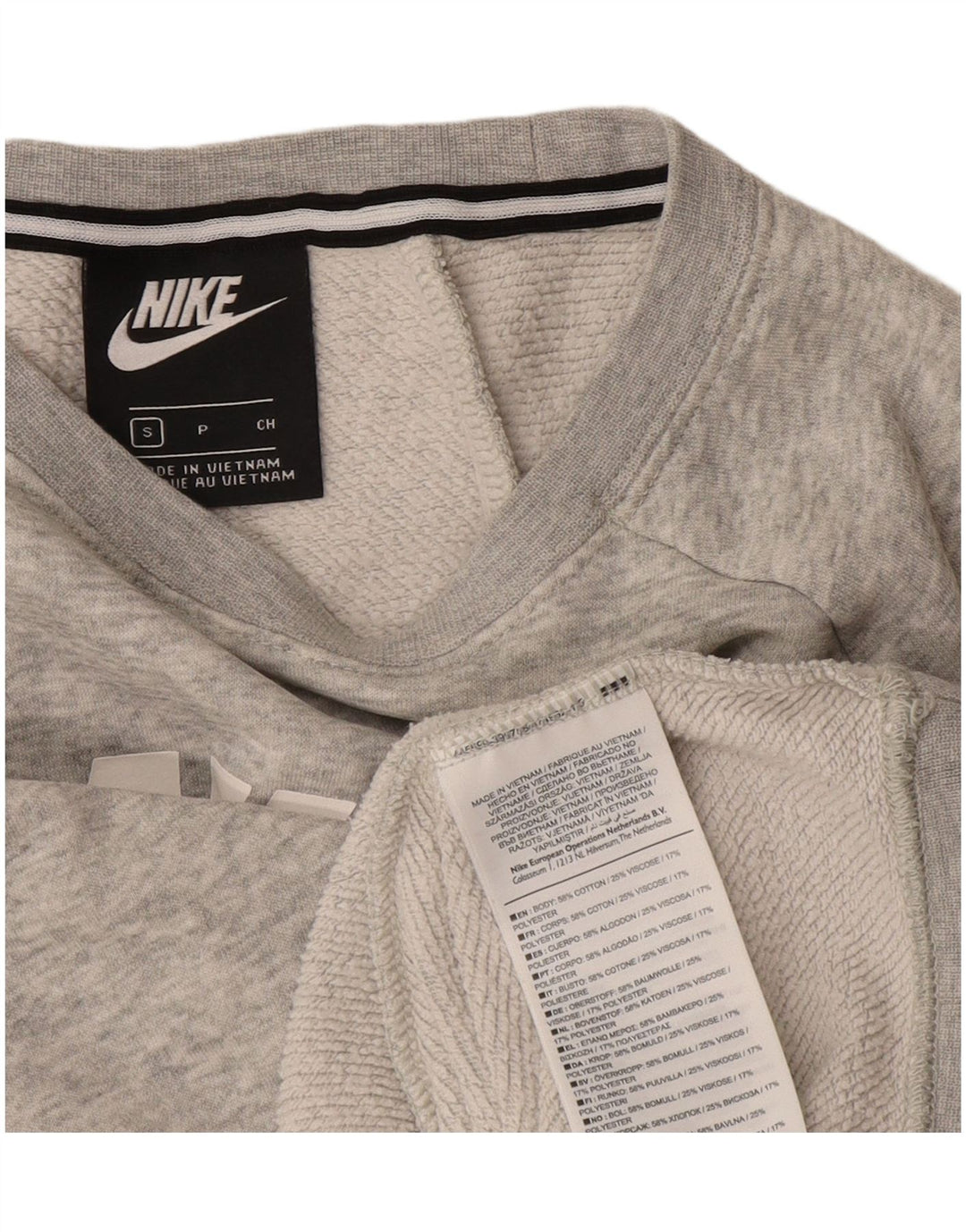 Damska bluza dresowa Nike Graphic Oversize UK 10, mała, szara bawełna
