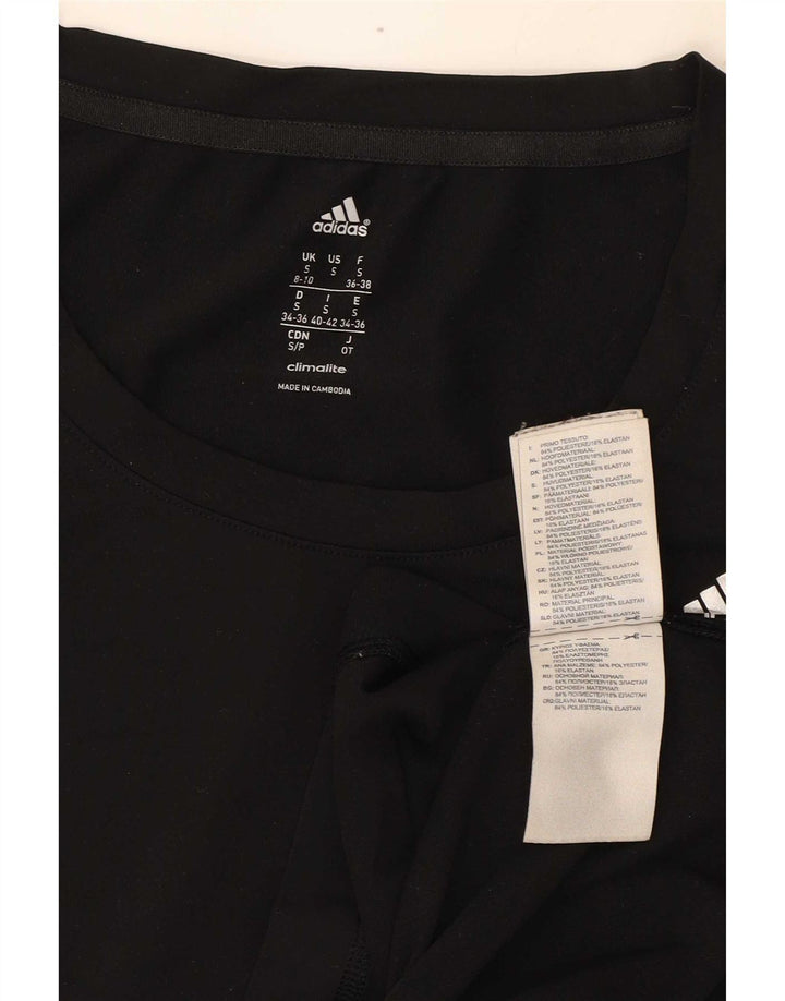 Damska koszulka Adidas Climalite Top UK 8/10 Mały czarny poliester