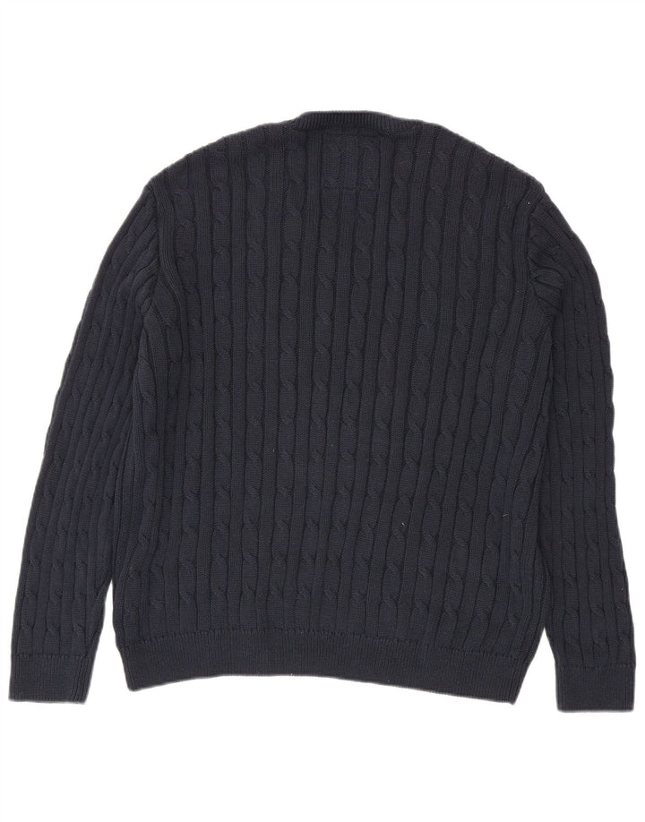 Damski sweter oversize Superdry z dekoltem w kształcie litery V, UK 10, mały, granatowy
