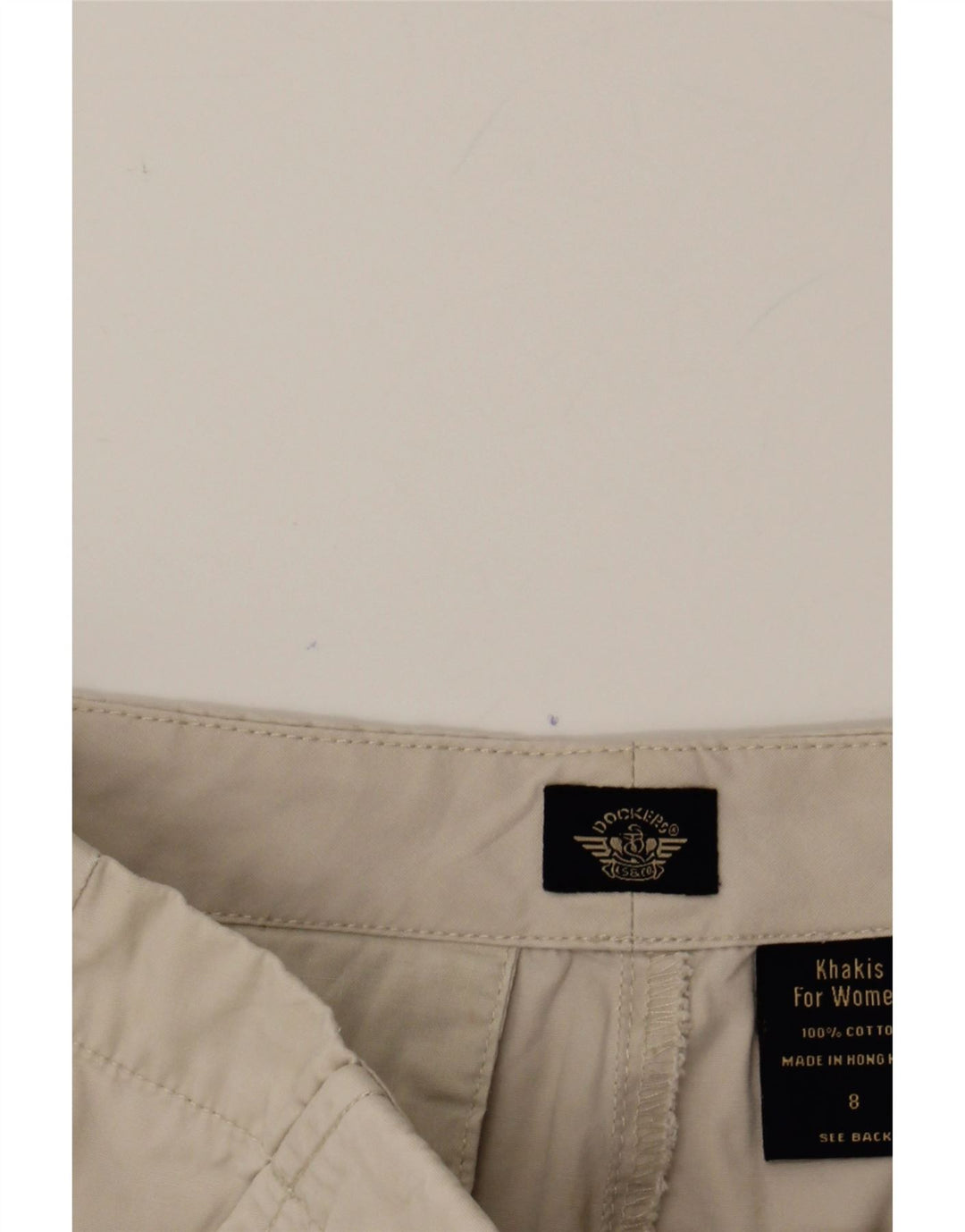 DOCKERS Womens Chino Shorts US 8 Medium W30  Grey Cotton Vintage Dockers and Second-Hand Dockers from Messina Hembry 
