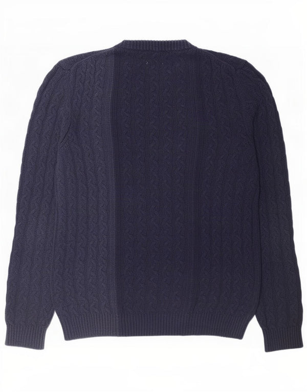Męski sweter z okrągłym dekoltem Zara, średni granat