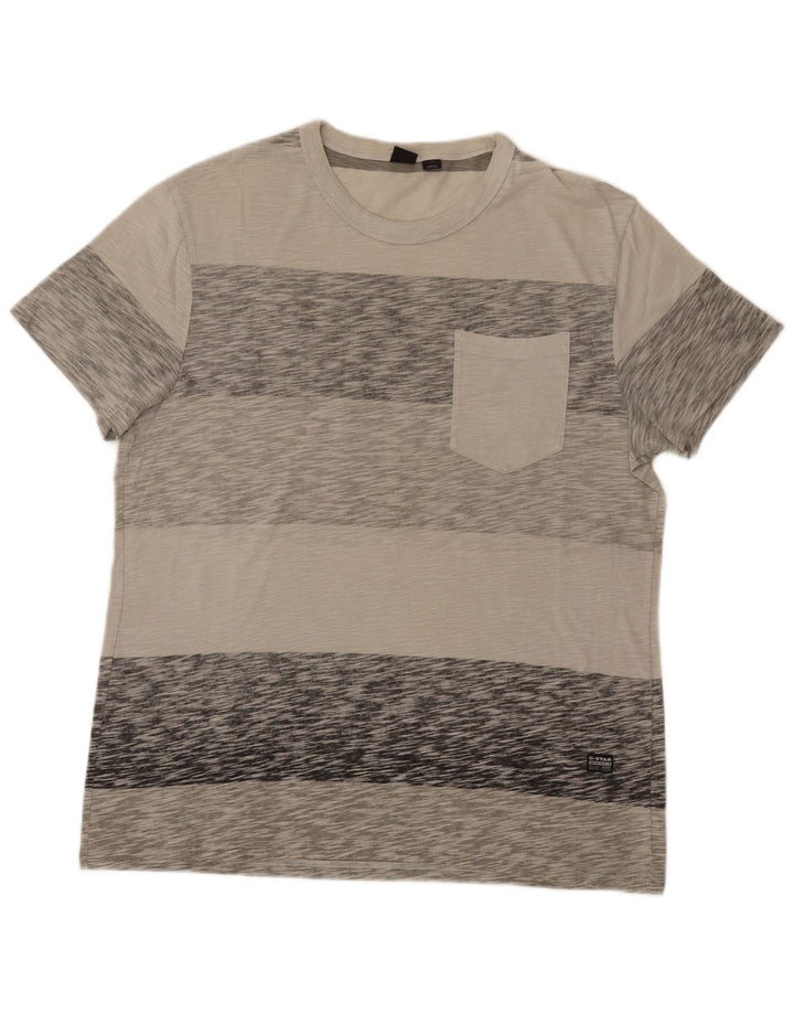 T-shirt męski G-STAR XL, szary, nakrapiany