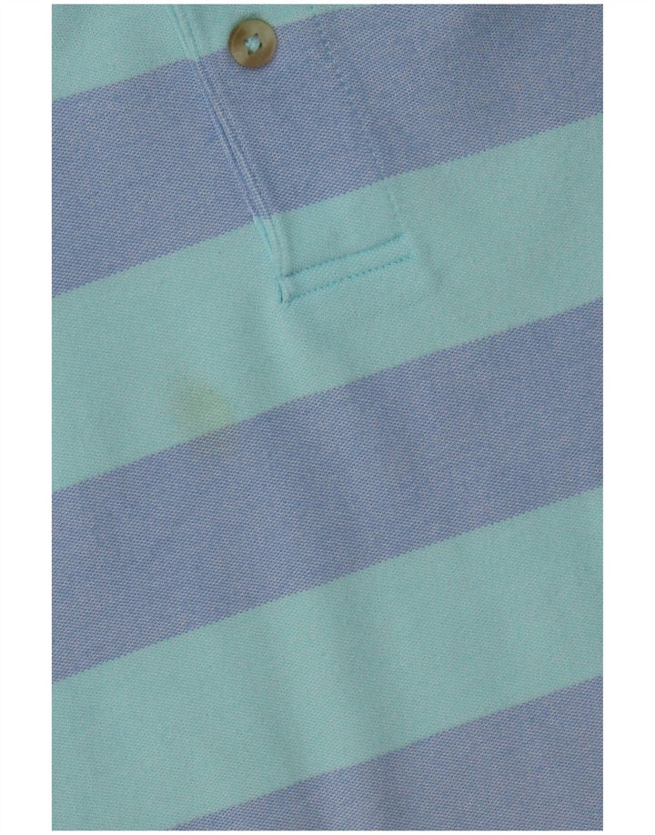 Męska koszulka polo Izod, duża, niebieska, bawełniana w paski