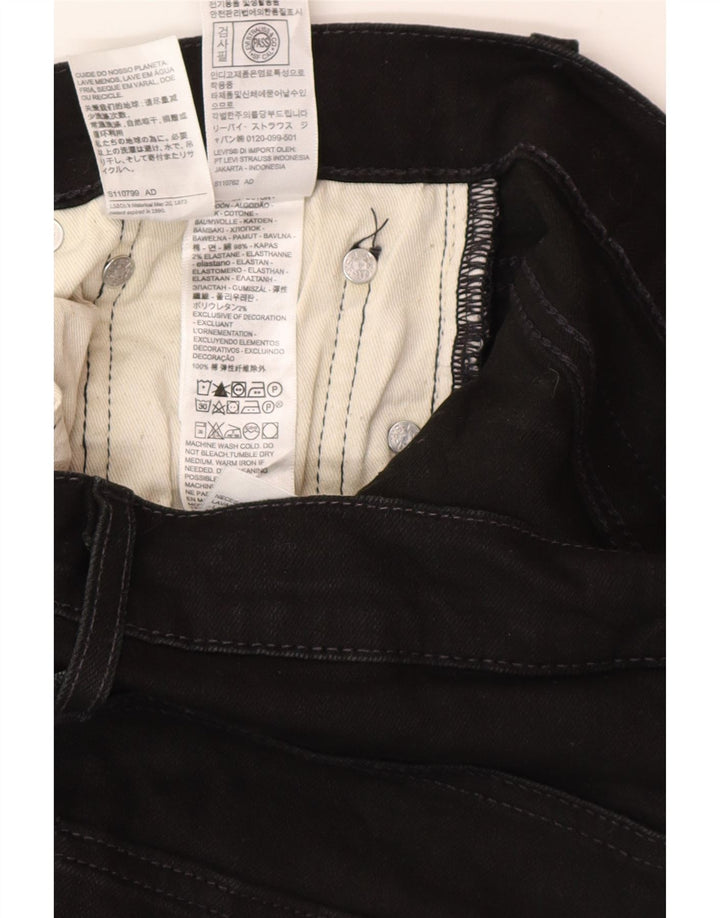 Męskie jeansy slim fit Levi's W30 L30 Czarna bawełna
