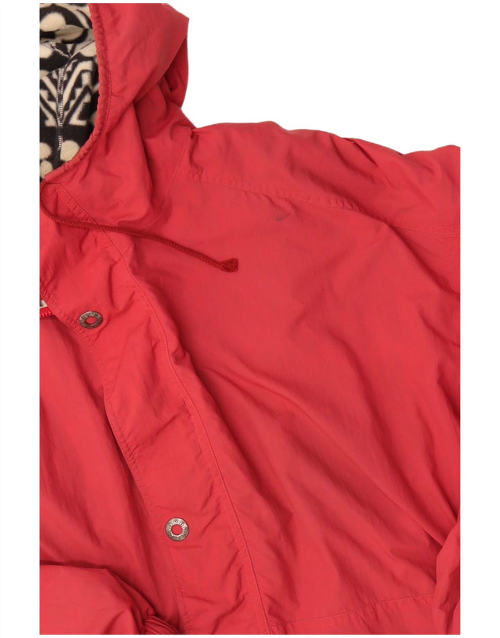 Męska dwustronna kurtka z kapturem Schoffel UK 46 3XL w kolorze czerwonym w kwiaty Retro