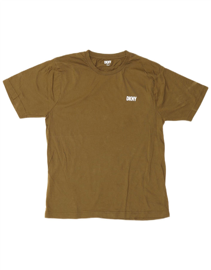 T-shirt męski Dkny, duży, bawełniany khaki