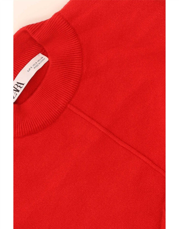 Sweter damski Zara Oversize z okrągłym dekoltem UK 10 Small Red
