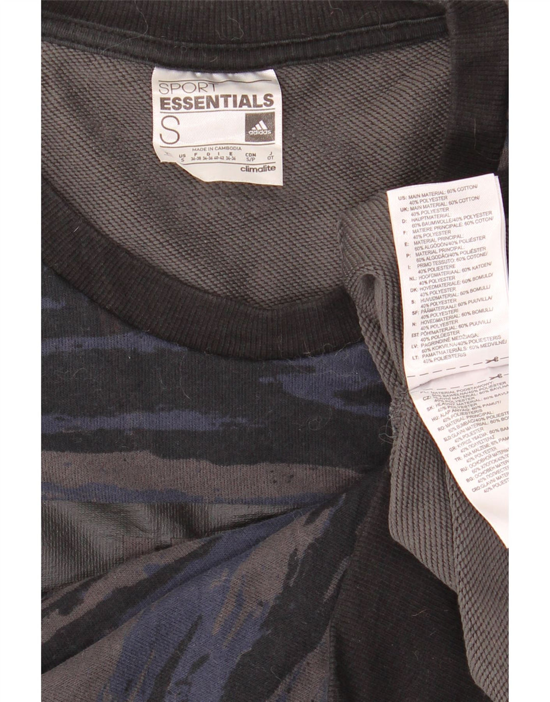 ADIDAS Womens Oversized Sweatshirt Jumper UK 8/10 Small Navy Blue Vintage Adidas and Second-Hand Adidas from Messina Hembry 