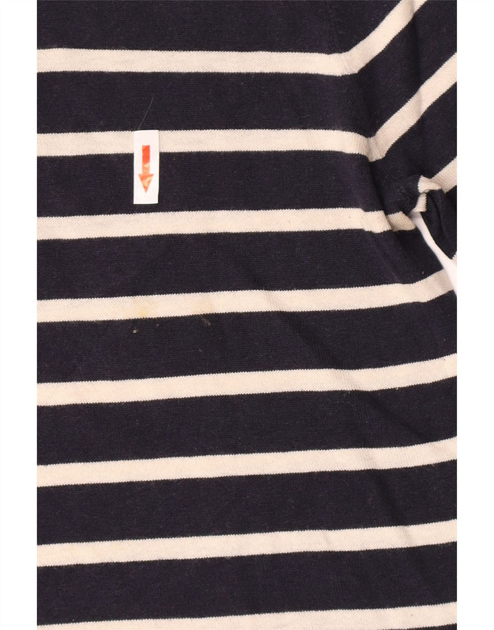 Sweter damski Massimo Dutti z wywijanym dekoltem UK 10 w małe granatowe paski