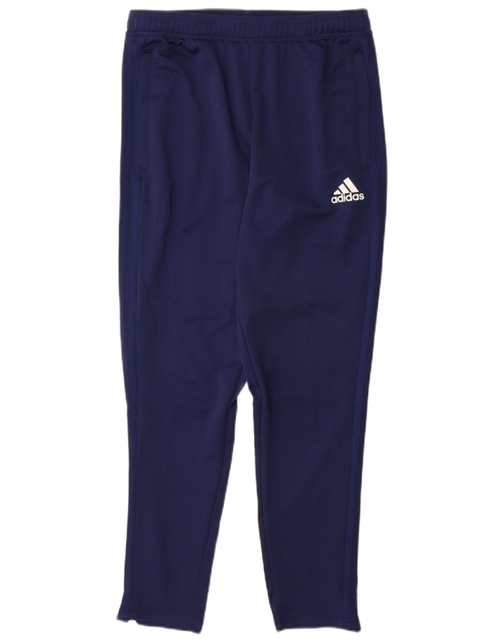 Męskie spodnie dresowe Adidas Climacool, średni granatowy poliester