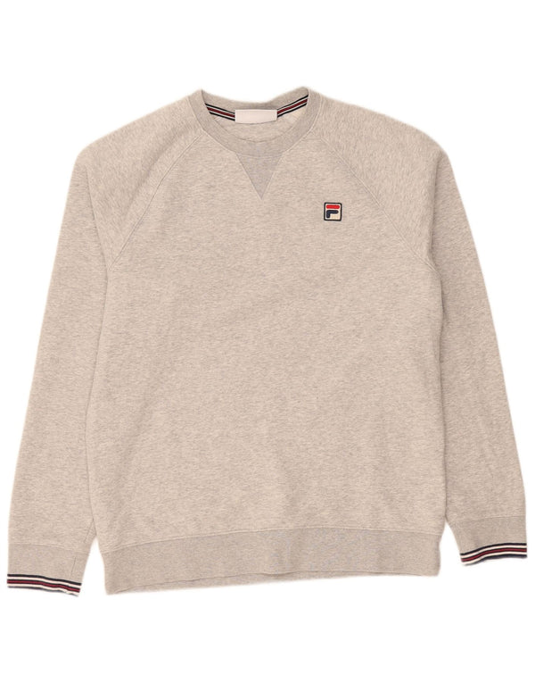 Bluza męska Fila, mała, szara, bawełniana