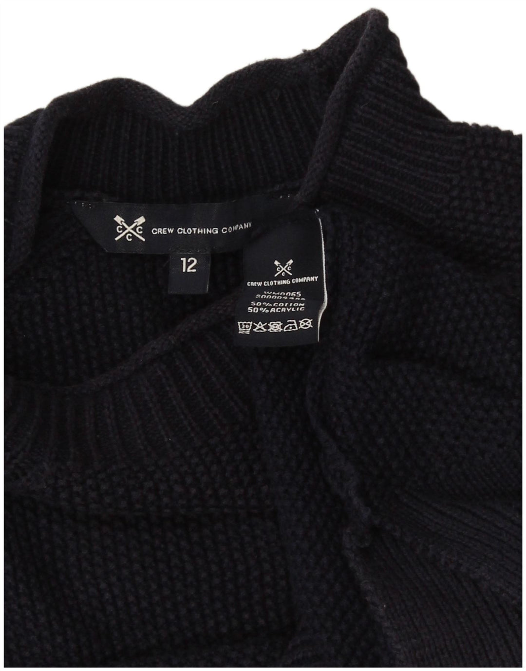 Crew Clothing Damski sweter z golfem UK 12, średni granatowy