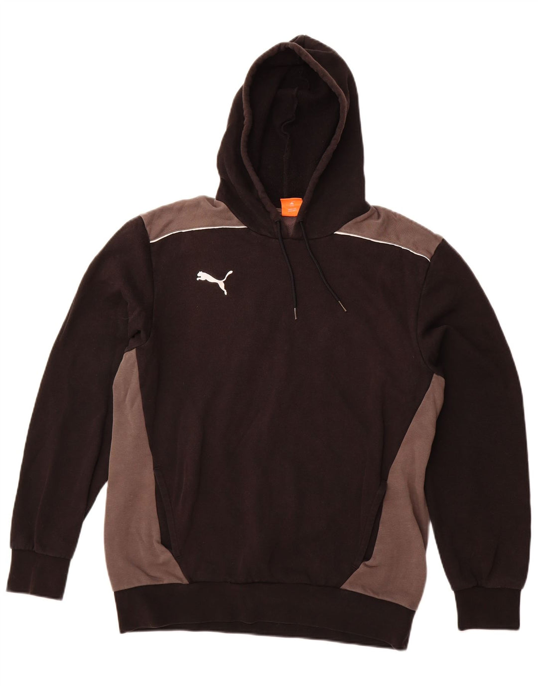 Męski sweter z kapturem PUMA, duży, czarny, z blokami kolorów