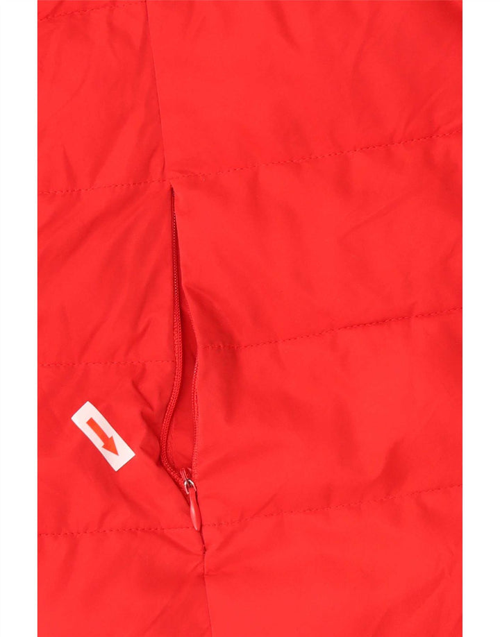 Damski ocieplany płaszcz z kapturem Superdry UK 14, duży, czerwony poliester