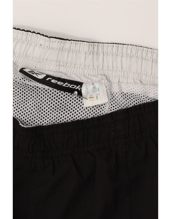 REEBOK Mens Sport Shorts Medium  Black Polyester Vintage Reebok and Second-Hand Reebok from Messina Hembry 