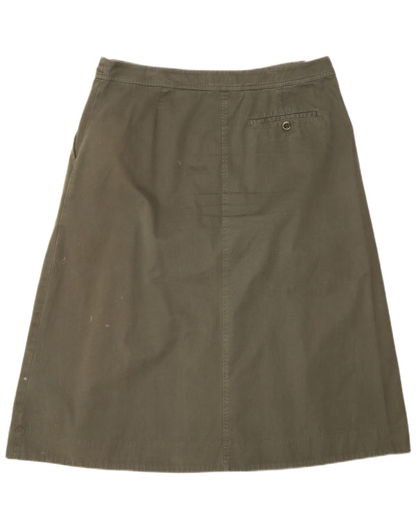 Toast Damska spódnica midi w kształcie litery A W36 XL, bawełna khaki