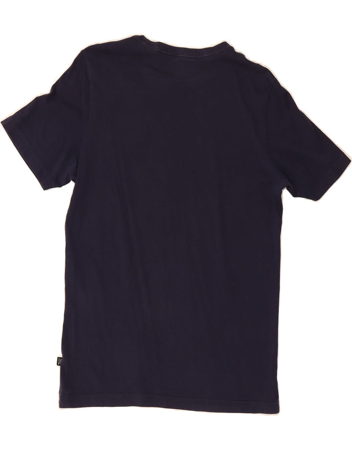PUMA Mens Graphic T-Shirt Top Small Navy Blue Cotton Vintage Puma and Second-Hand Puma from Messina Hembry 