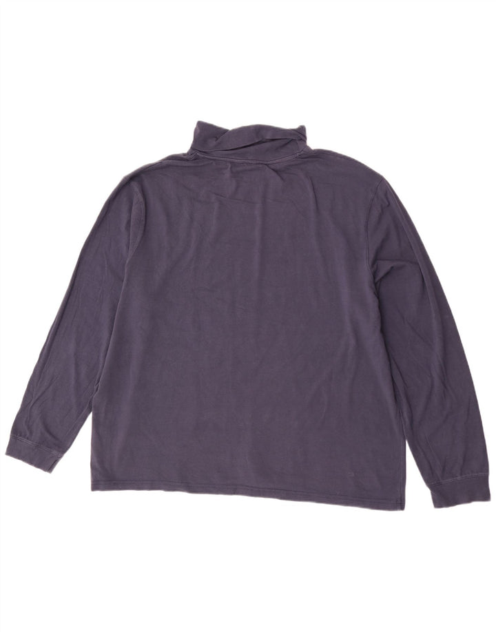 Marks & Spencer Męski top z długim rękawem, 2XL, granatowy, bawełniany