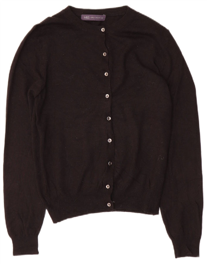 Marks & Spencer Damski sweter kardigan UK 8 Small Black Wiskoza