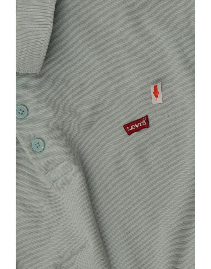 Męska koszulka polo Levi's o standardowym kroju, duża, zielona, bawełniana
