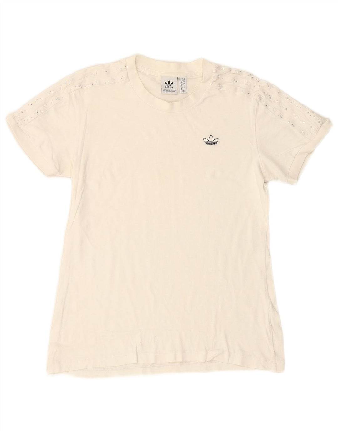 T-shirt damski ADIDAS Top UK 10, mały, biały
