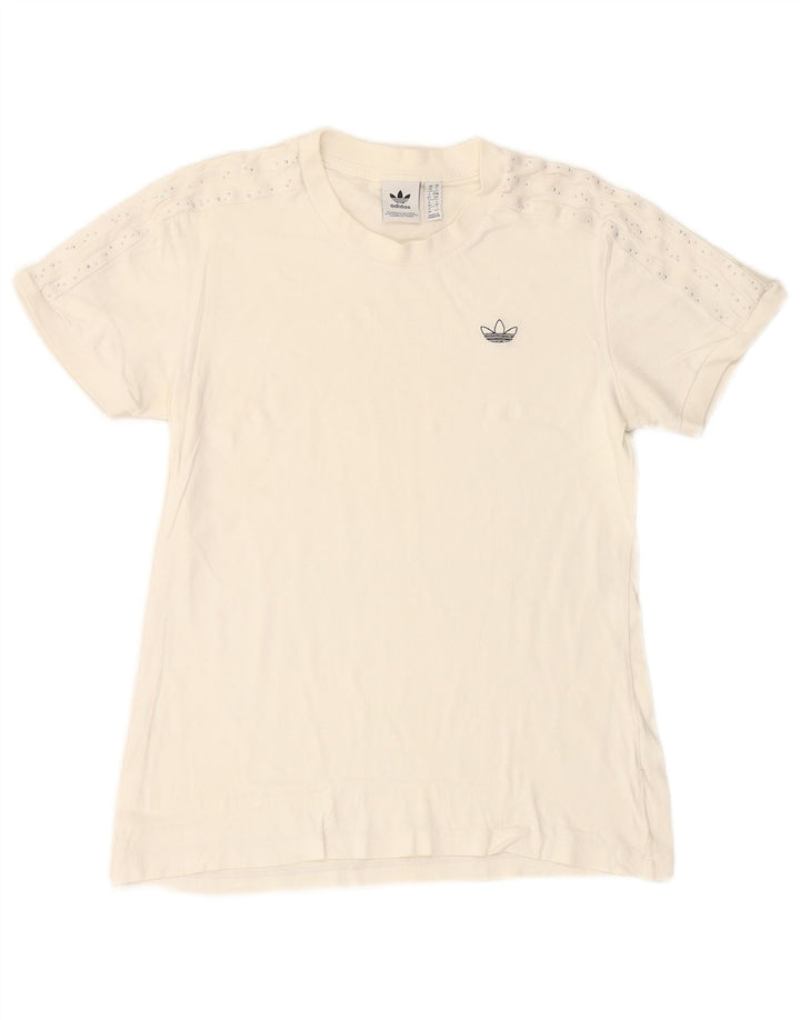 T-shirt damski ADIDAS Top UK 10, mały, biały