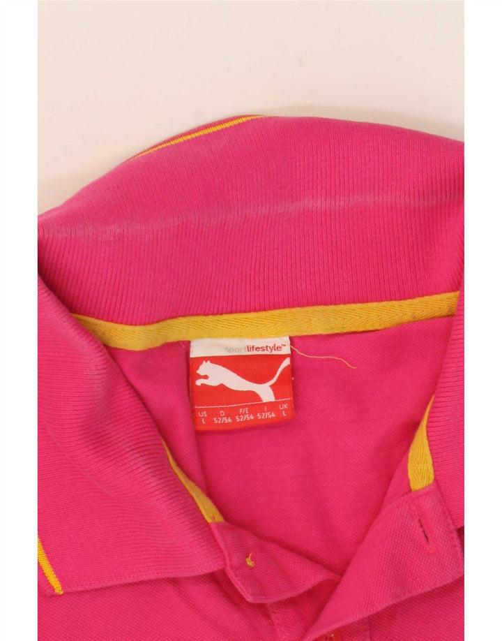 Męska koszulka polo Puma, duża, różowa